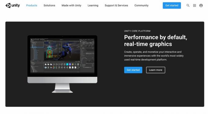 Nettsted for Unity Core Platform