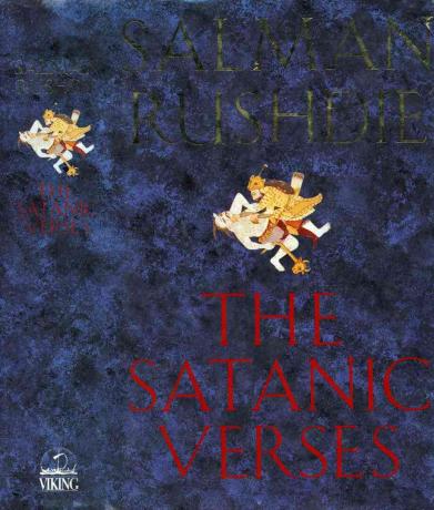 Salman Rushdies bok 'The Satanic Verses' omslag.