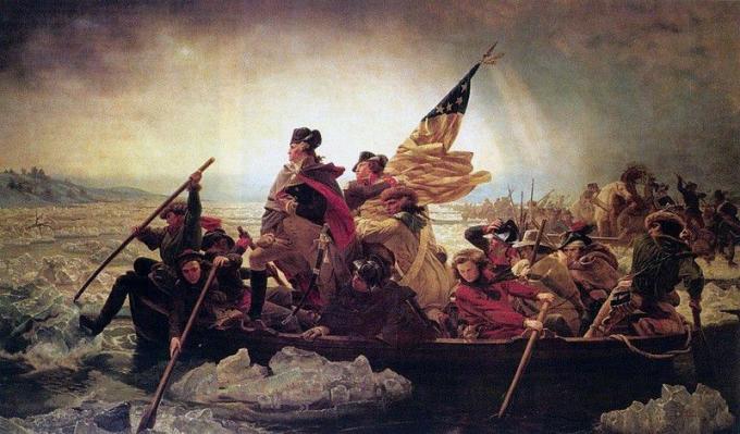 Washington Crossing the Delaware av Emanuel Leutze, 1851