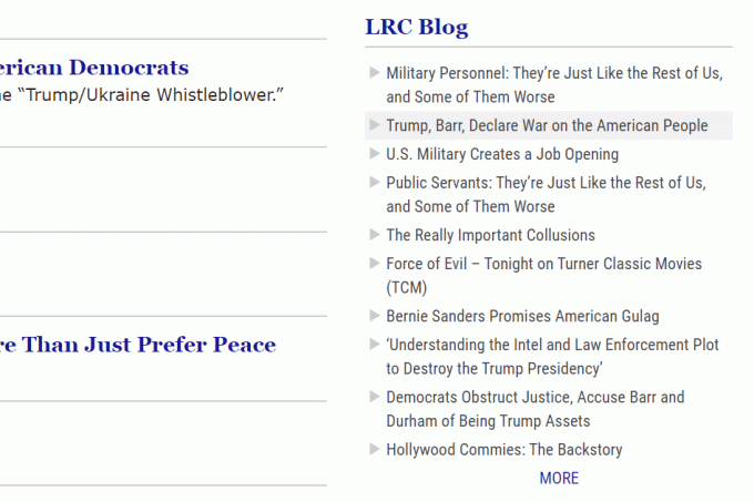 LRC Blog-området på et nettsted