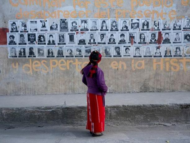 Vegg av forsvunne guatemalanere