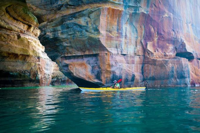 Avbildede Rocks National Lakeshore