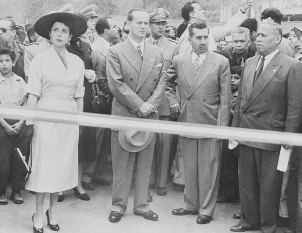 Den guatemalanske presidenten Jacobo Arbenz og medarbeidere etter kupp i USA-støttet, 1954