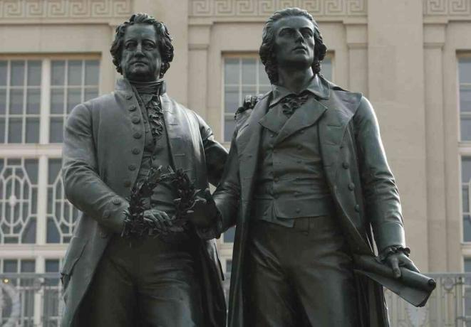 Goethe og Schiller-statuen