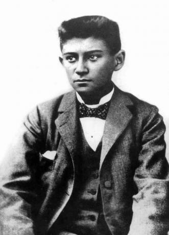 Franz Kafka (1883-1924) tsjekkisk skribent her ung ca. 1898