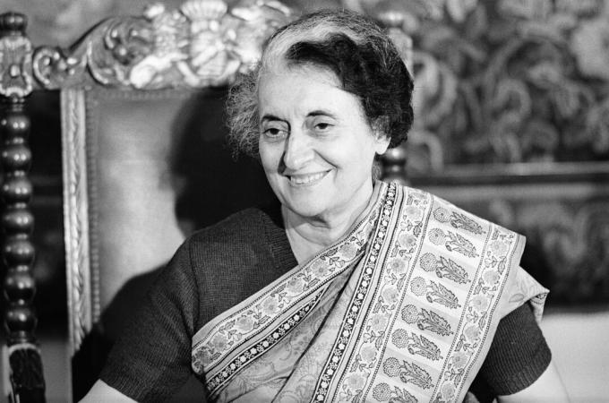 Indira Gandhi, Indias statsminister, besøker Østerrike. Hotel Imperial i Wien. (1983)