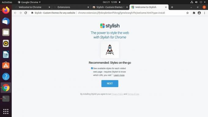 Google Chrome stilig installert