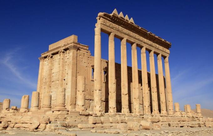 Temple of Baal (Temple of Bel) i den gamle romerske byen Palmyra i syria
