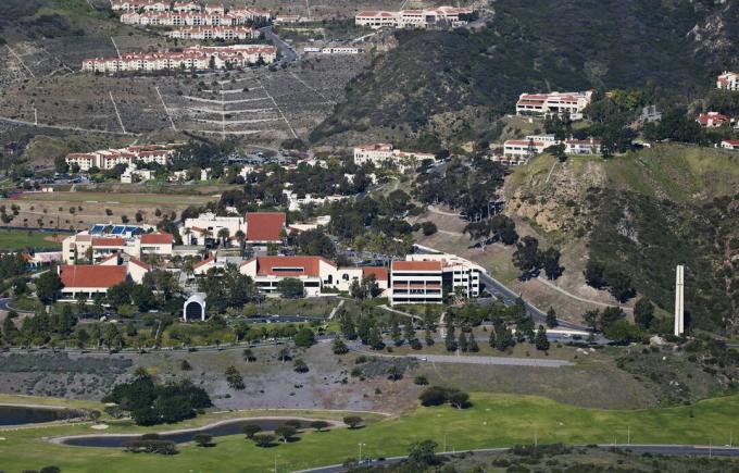 Flyfoto av Pepperdine University campus, Malibu, California