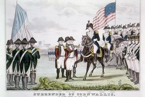 'Surrender of Cornwallis', Yorktown, Virginia, 1781.