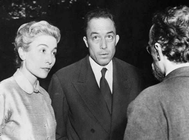 Nobelprisvinneren Albert Camus og hans kone