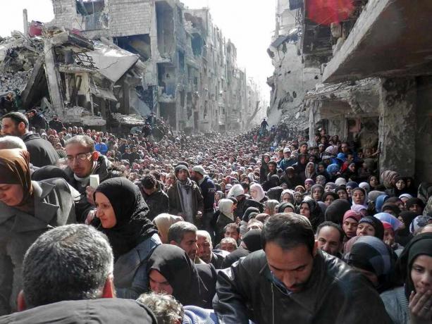 UNRWA Humanitære distribusjoner i Yarmouk