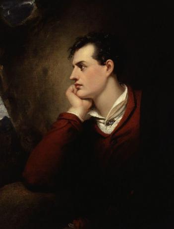 Lord Byron som malt av Richard Westall