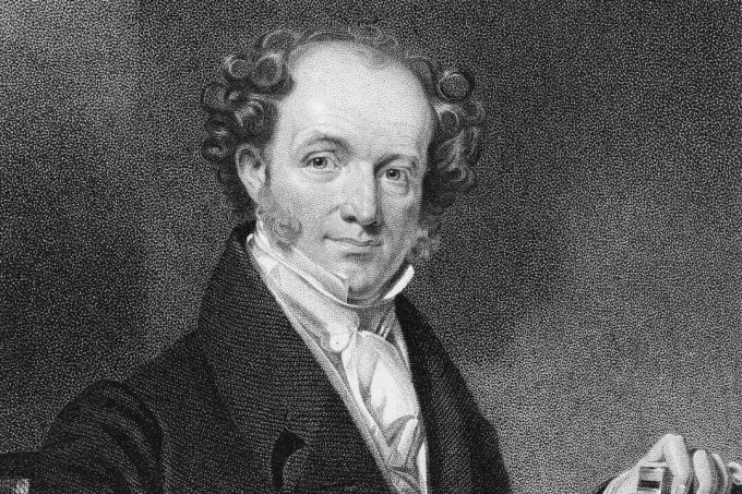 Inngravert portrett av president Martin Van Buren