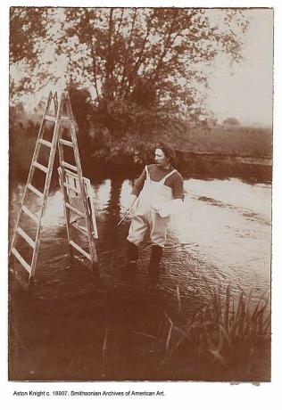 Louis Aston Knight and His Ladder Easel