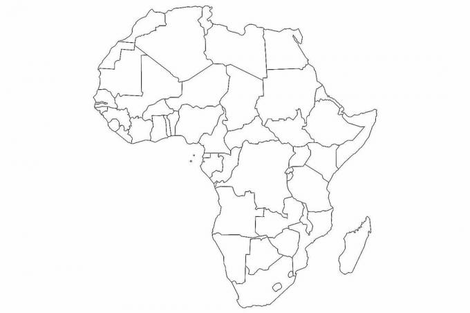 Tomt kart over Afrika