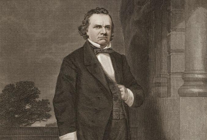 Inngravert portrett av senator Stephen Douglas