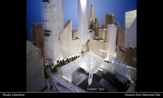 World Trade Center Plan av Studio Libeskind, Ground Zero Memorial Site fra 2002 Slide Presentasjon