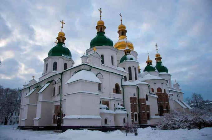 St. Sophia-katedralen i Kiev, som ble bygget først på 1000-tallet.