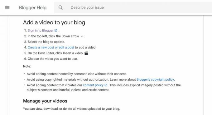 Bloggers hjelpeside for å legge til video i bloggen din