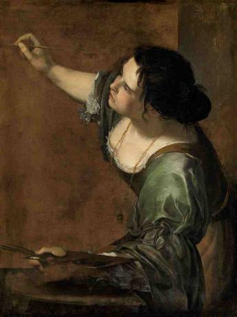 Selvportrett som Allegory of Painting (La Pittura), Artemisia Gentileschi.