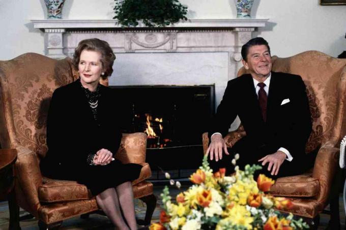 President Ronald Reagan med Margaret Thatcher, 1981.