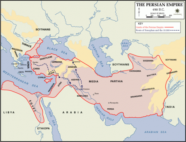 Det persiske riket, 490 f.Kr.