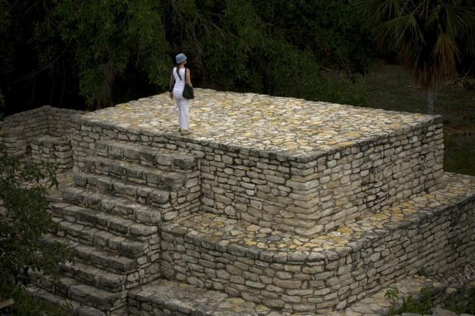 Maya-ruinene av Xcambo på Mexicos Yucatan-halvøy